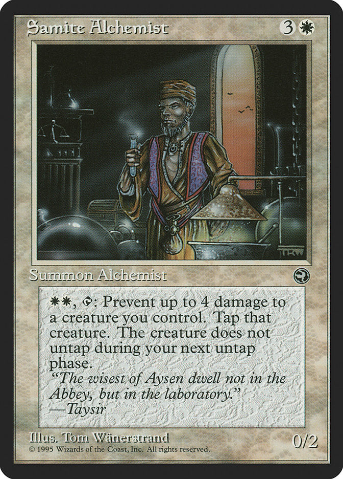 Samite Alchemist (Taysir Flavor Text) [Homelands] | Grognard Games