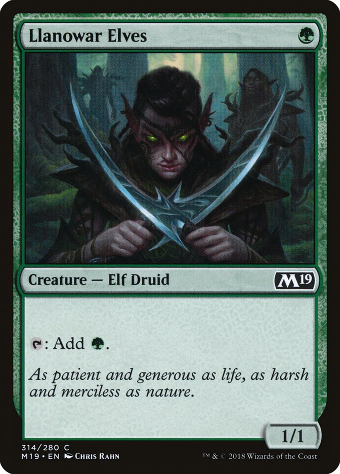 Llanowar Elves [Core Set 2019] | Grognard Games