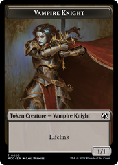 Vampire Knight // Soldier Double-Sided Token [March of the Machine Commander Tokens] | Grognard Games