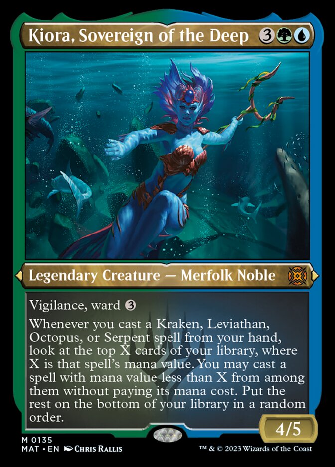 Kiora, Sovereign of the Deep (Foil Etched) [March of the Machine: The Aftermath] | Grognard Games