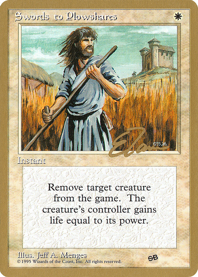 Swords to Plowshares (Eric Tam) (SB) [Pro Tour Collector Set] | Grognard Games