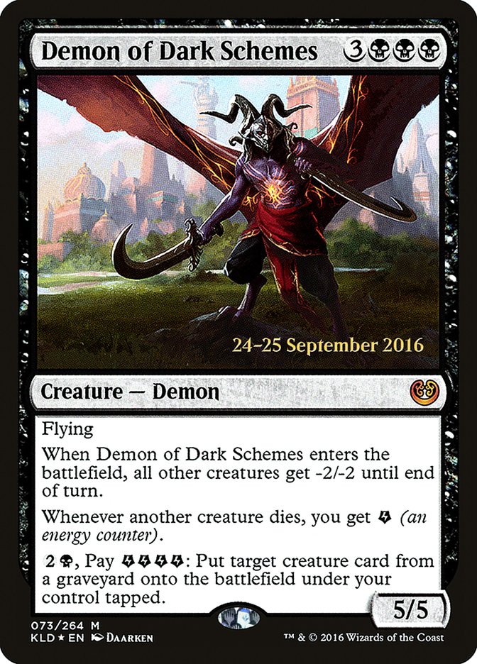 Demon of Dark Schemes  [Kaladesh Prerelease Promos] | Grognard Games