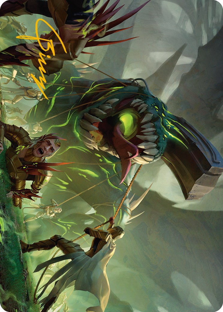 Noxious Assault Art Card (Gold-Stamped Signature) [Phyrexia: All Will Be One Art Series] | Grognard Games