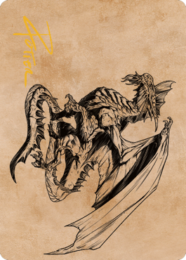 Ancient Silver Dragon Art Card (47) (Gold-Stamped Signature) [Commander Legends: Battle for Baldur's Gate Art Series] | Grognard Games