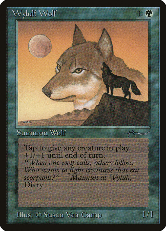 Wyluli Wolf (Dark Mana Cost) [Arabian Nights] | Grognard Games