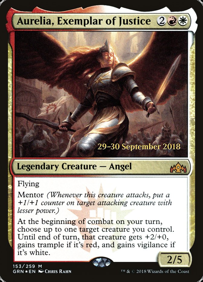 Aurelia, Exemplar of Justice [Guilds of Ravnica Prerelease Promos] | Grognard Games