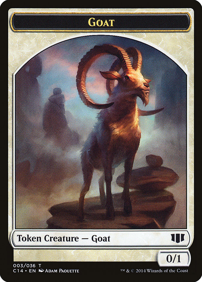 Goblin // Goat Double-sided Token [Commander 2014 Tokens] | Grognard Games