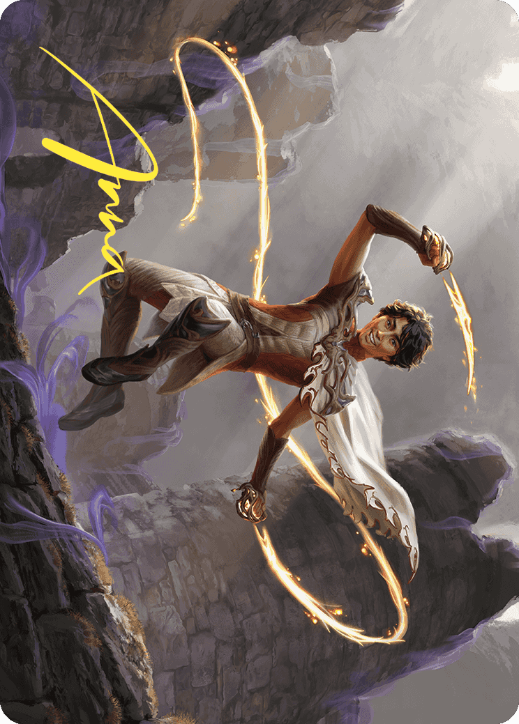 Kellan, the Fae-Blooded Art Card (Gold-Stamped Signature) [Wilds of Eldraine Art Series] | Grognard Games