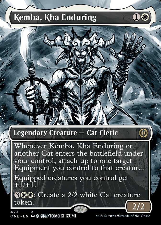 Kemba, Kha Enduring (Borderless Manga Step-and-Compleat Foil) [Phyrexia: All Will Be One] | Grognard Games