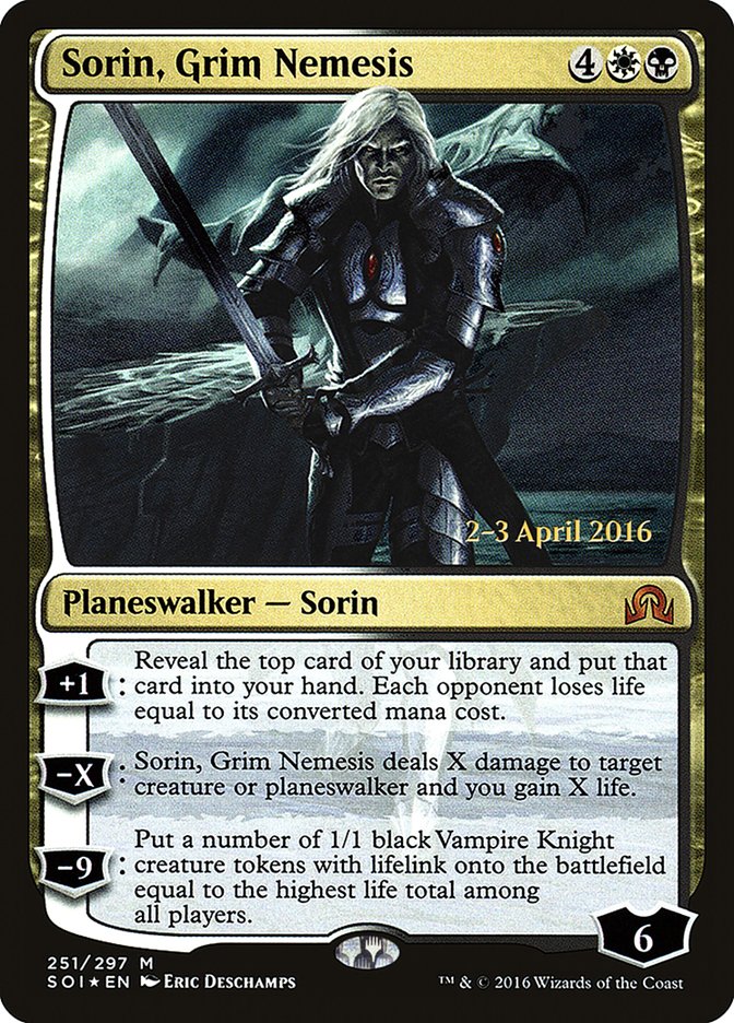 Sorin, Grim Nemesis [Shadows over Innistrad Prerelease Promos] | Grognard Games