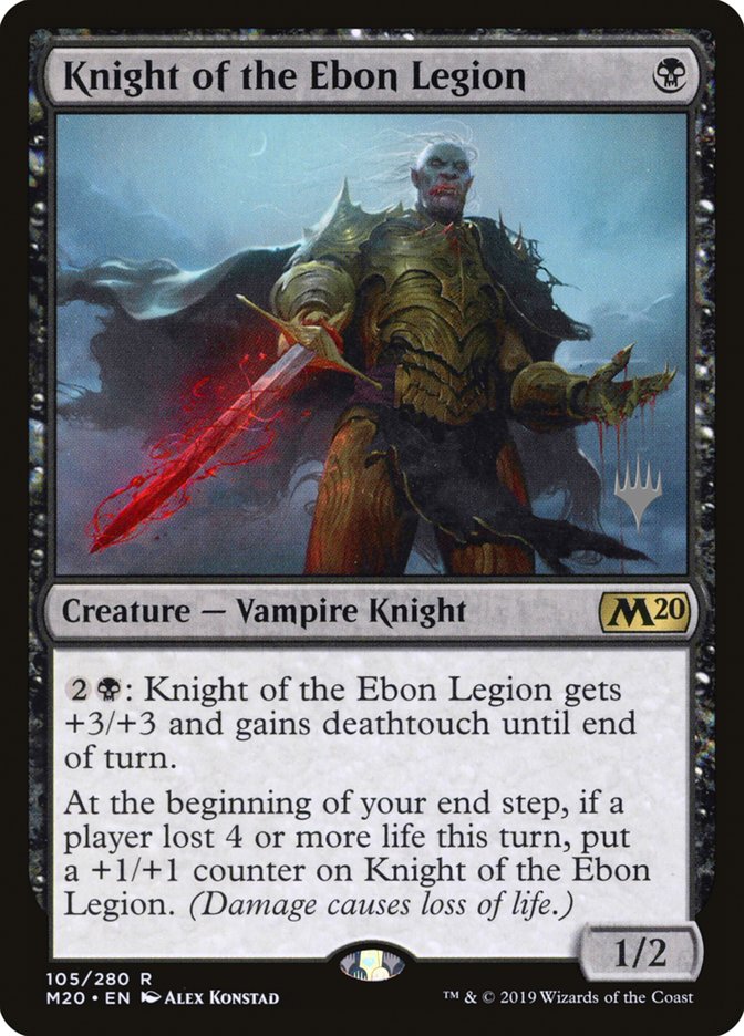 Knight of the Ebon Legion (Promo Pack) [Core Set 2020 Promos] | Grognard Games