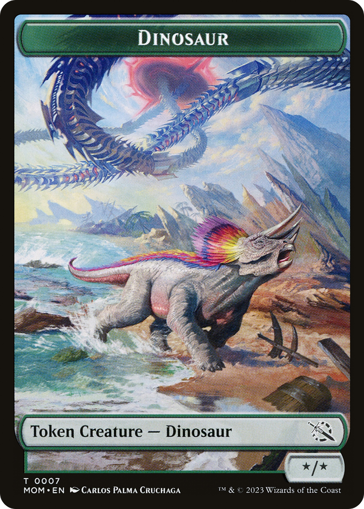 Phyrexian Myr // Dinosaur Double-Sided Token [March of the Machine Tokens] | Grognard Games