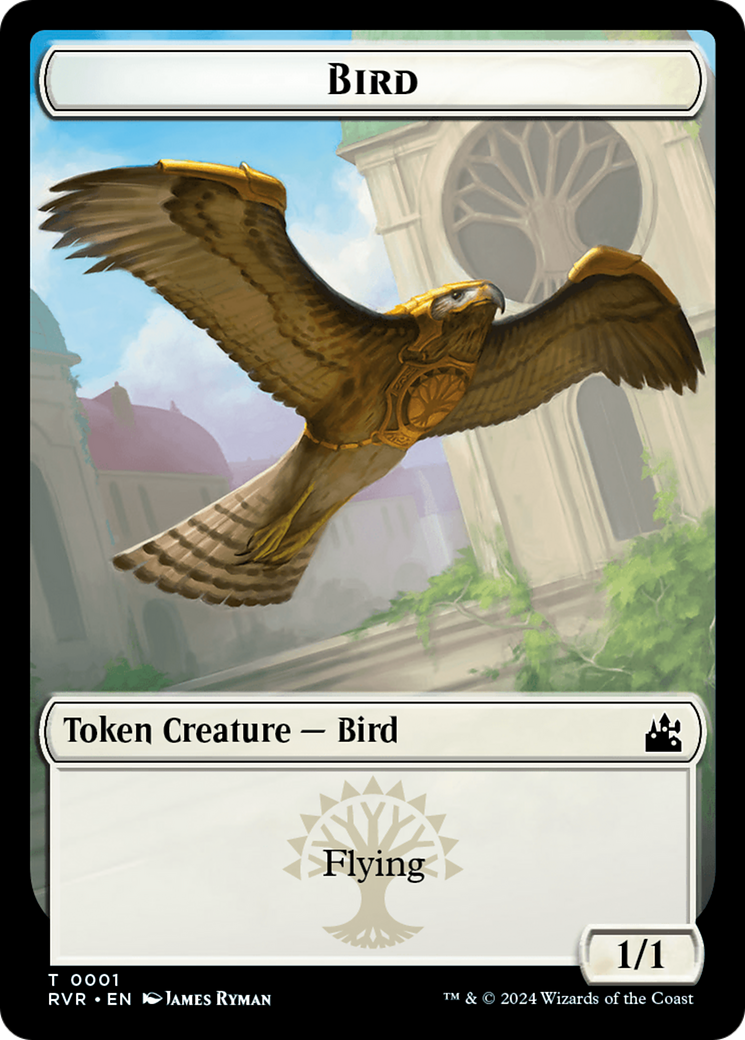 Bird // Wurm Double-Sided Token [Ravnica Remastered Tokens] | Grognard Games