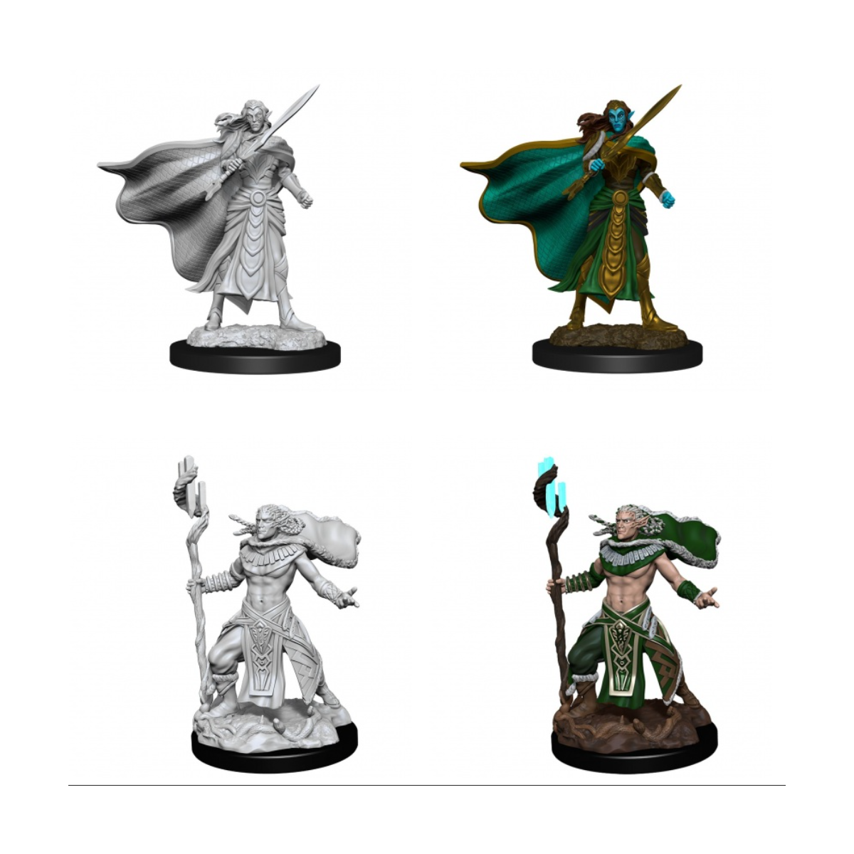 WizKids 902790 Elf Fighter and Elf Cleric | Grognard Games