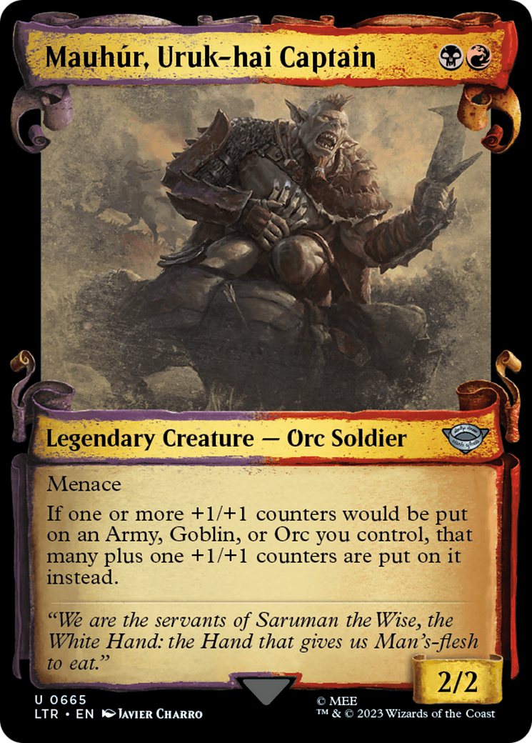 Mauhur, Uruk-hai Captain [The Lord of the Rings: Tales of Middle-Earth Showcase Scrolls] | Grognard Games