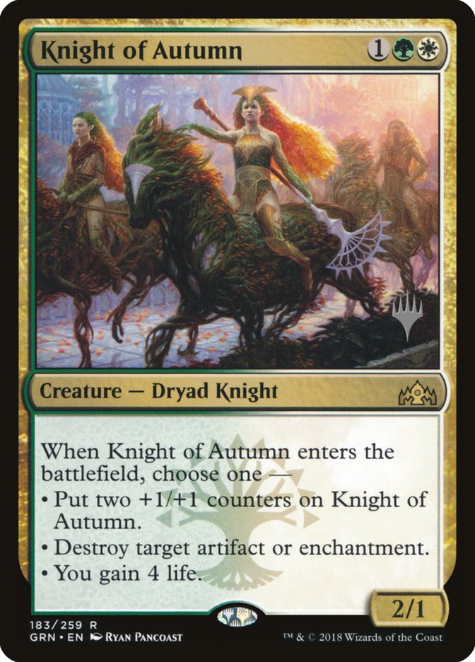 Knight of Autumn (Promo Pack) [Guilds of Ravnica Promos] | Grognard Games