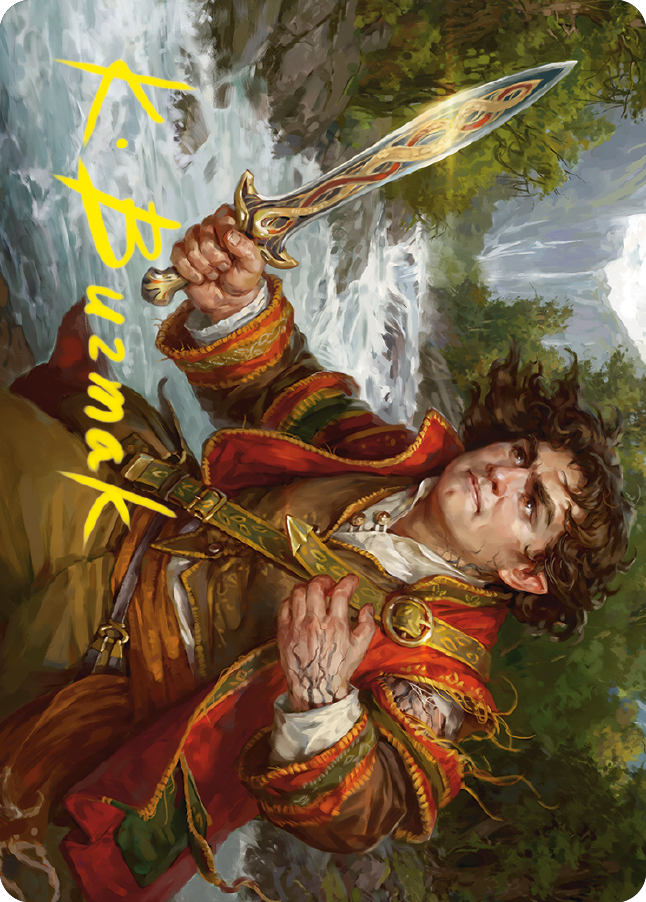 Frodo Baggins Art Card (16/81) (Gold-Stamped Signature) [The Lord of the Rings: Tales of Middle-earth Art Series] | Grognard Games