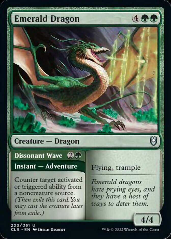 Emerald Dragon // Dissonant Wave [Commander Legends: Battle for Baldur's Gate] | Grognard Games