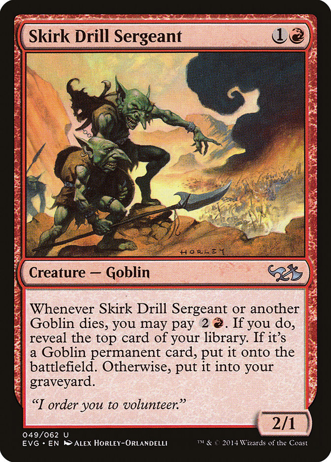 Skirk Drill Sergeant (Elves vs. Goblins) [Duel Decks Anthology] | Grognard Games