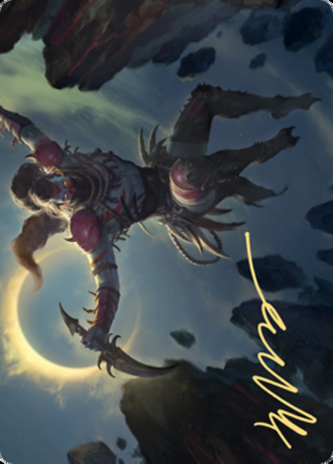 Nighthawk Scavenger Art Card (Gold-Stamped Signature) [Zendikar Rising Art Series] | Grognard Games