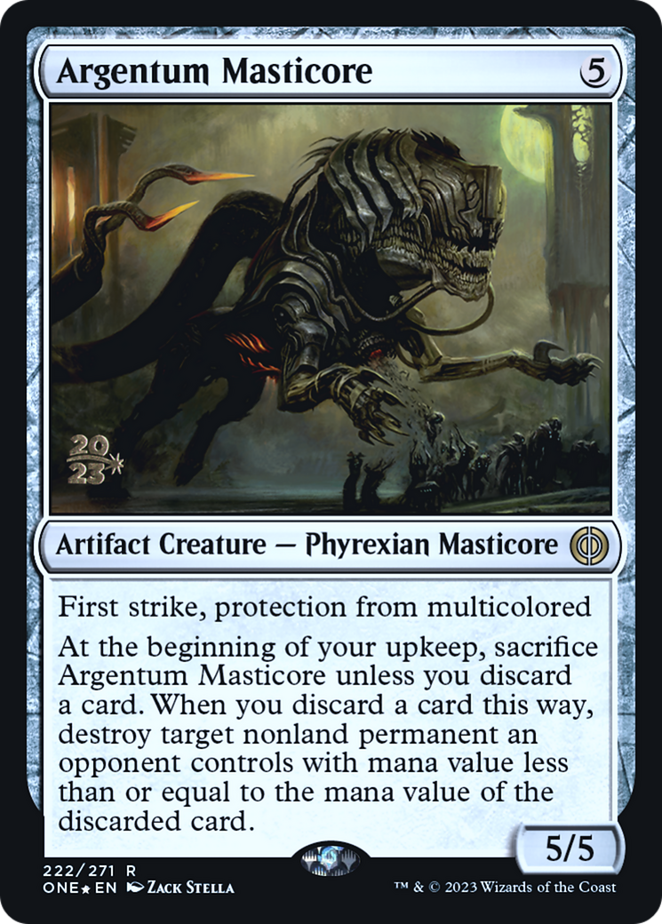 Argentum Masticore [Phyrexia: All Will Be One Prerelease Promos] | Grognard Games