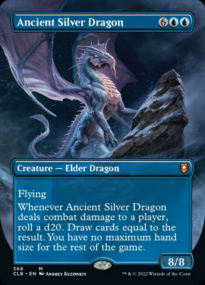 Ancient Silver Dragon (Borderless Alternate Art) [Commander Legends: Battle for Baldur's Gate] | Grognard Games