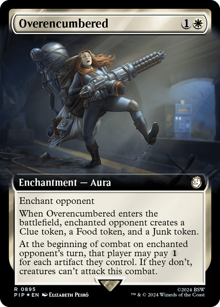 Overencumbered (Extended Art) (Surge Foil) [Fallout] | Grognard Games