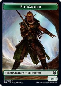 Elf Warrior // Giant Wizard Double-sided Token [Kaldheim Tokens] | Grognard Games