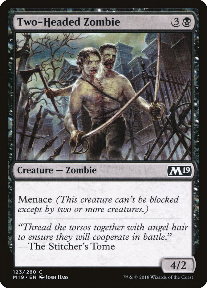 Two-Headed Zombie [Core Set 2019] | Grognard Games