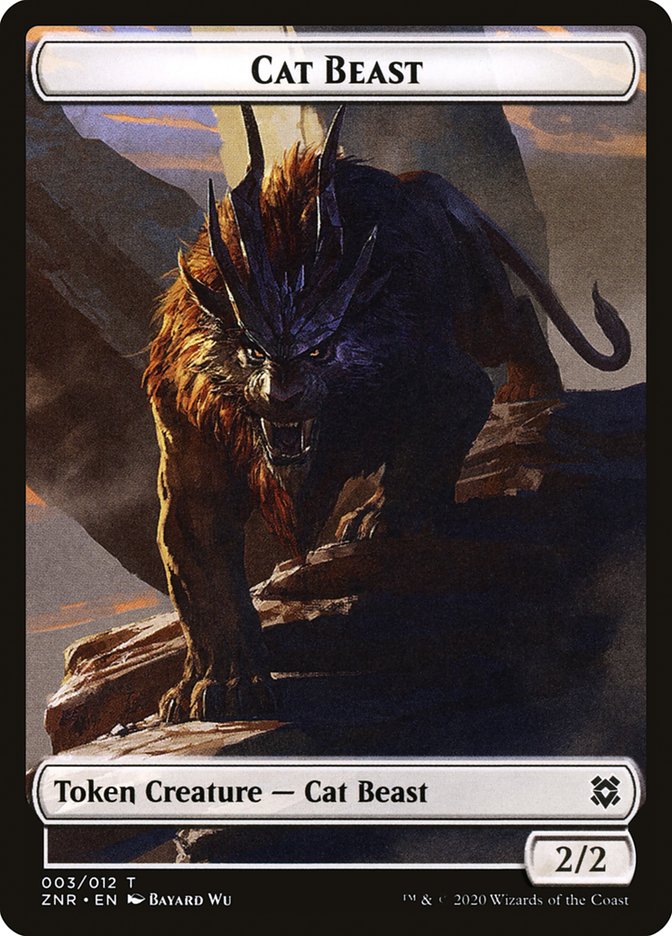 Cat Beast [Zendikar Rising Tokens] | Grognard Games