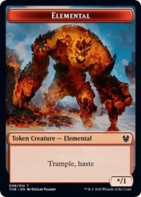 Elemental // Satyr Double-sided Token [Theros Beyond Death Tokens] | Grognard Games