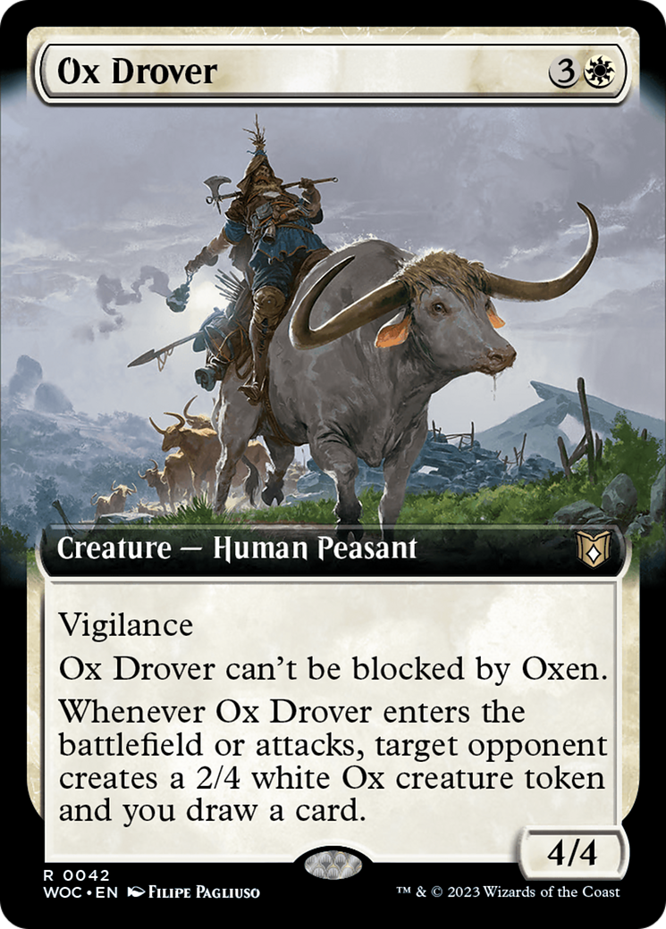 Ox Drover (Extended Art) [Wilds of Eldraine Commander] | Grognard Games