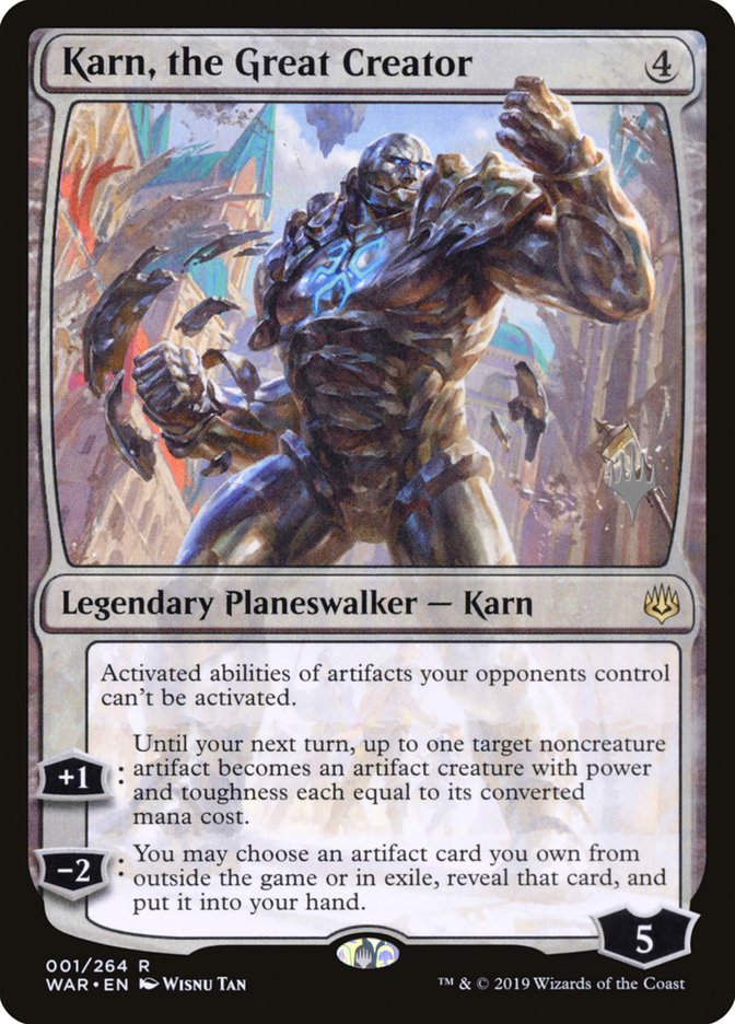 Karn, the Great Creator (Promo Pack) [War of the Spark Promos] | Grognard Games