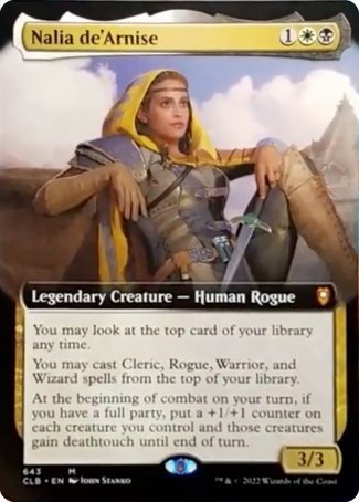 Nalia de'Arnise (Extended Art) [Commander Legends: Battle for Baldur's Gate] | Grognard Games