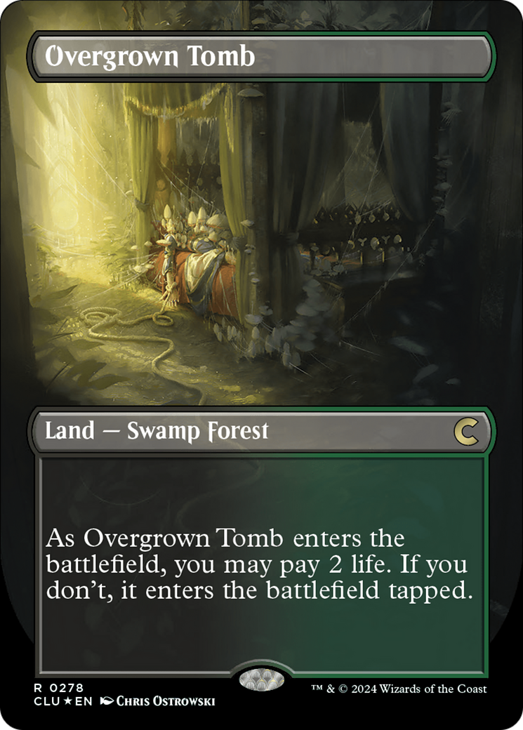 Overgrown Tomb (Borderless) [Ravnica: Clue Edition] | Grognard Games