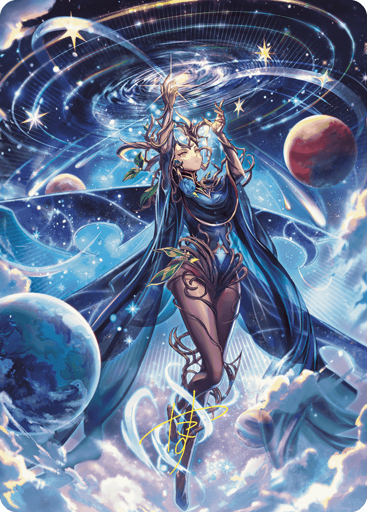 Omniscience Anime Art Card (Gold-Stamped Signature) [Wilds of Eldraine Art Series] | Grognard Games