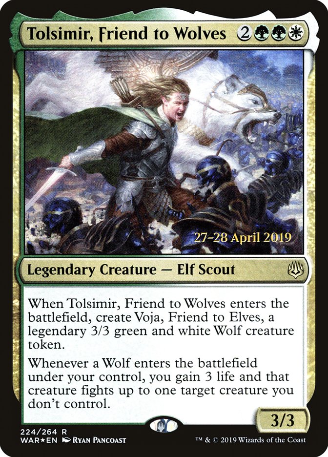 Tolsimir, Friend to Wolves  [War of the Spark Prerelease Promos] | Grognard Games