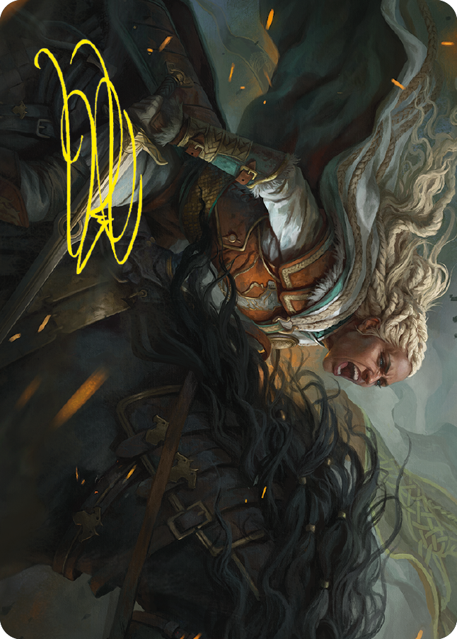 Eowyn, Fearless Knight Art Card (Gold-Stamped Signature) [The Lord of the Rings: Tales of Middle-earth Art Series] | Grognard Games