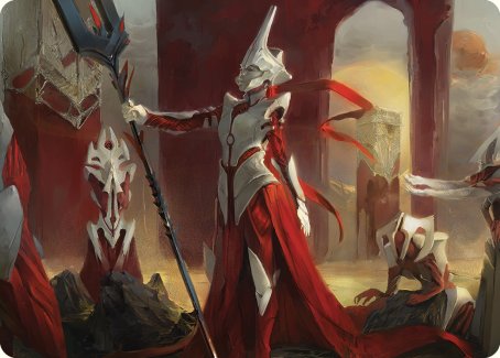 Porcelain Zealot Art Card [Phyrexia: All Will Be One Art Series] | Grognard Games