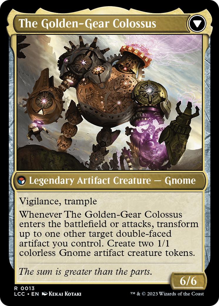 Tetzin, Gnome Champion // The Golden-Gear Colossus [The Lost Caverns of Ixalan Commander] | Grognard Games