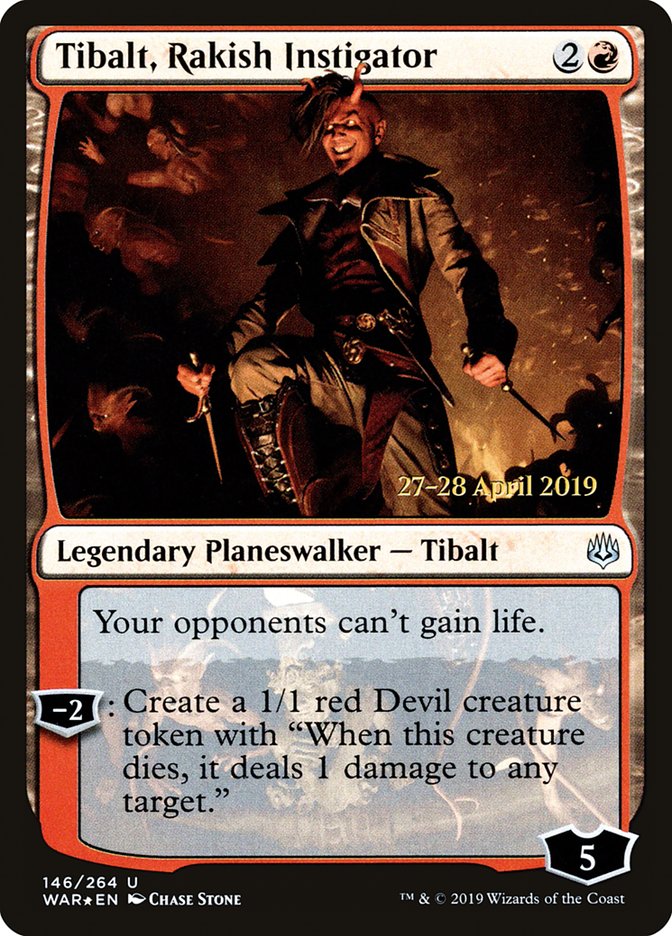 Tibalt, Rakish Instigator  [War of the Spark Prerelease Promos] | Grognard Games