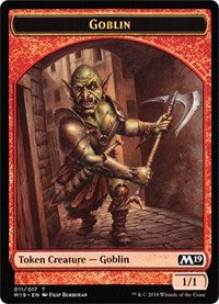 Goblin // Thopter Double-sided Token (Game Night) [Core Set 2019 Tokens] | Grognard Games