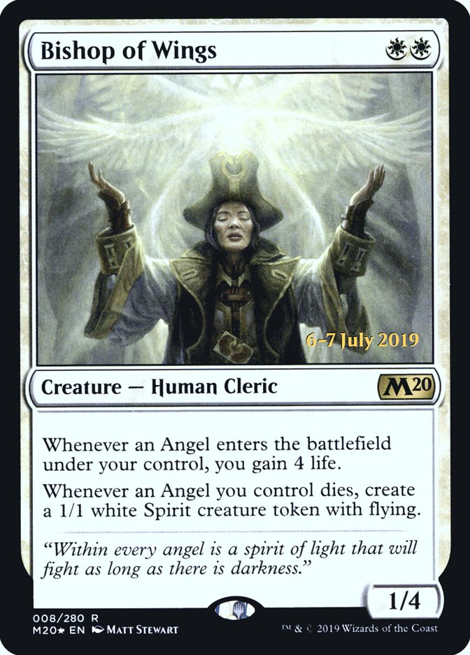 Bishop of Wings  [Core Set 2020 Prerelease Promos] | Grognard Games