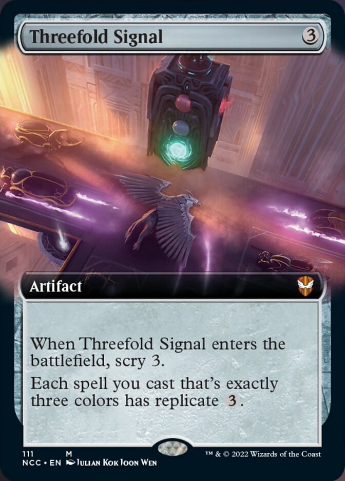 Threefold Signal (Extended Art) [Streets of New Capenna Commander] | Grognard Games