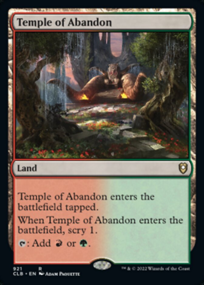 Temple of Abandon [Commander Legends: Battle for Baldur's Gate] | Grognard Games