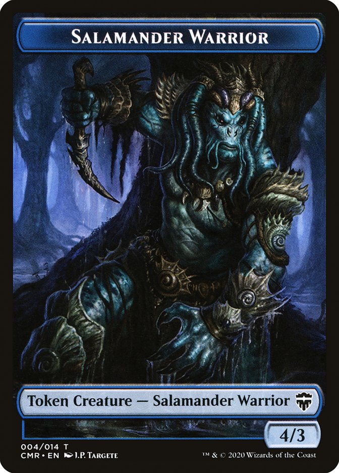 Angel // Salamander Warrior Token [Commander Legends Tokens] | Grognard Games