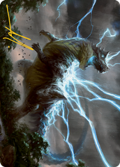 Thrasta, Tempest's Roar Art Card (41) (Gold-Stamped Signature) [Modern Horizons 2 Art Series] | Grognard Games