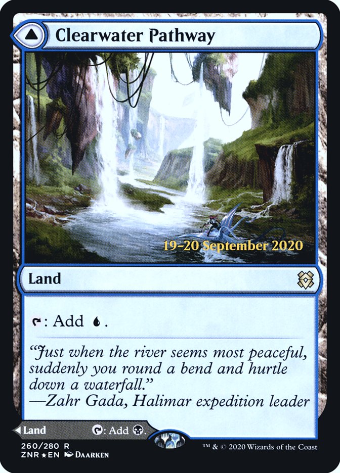 Clearwater Pathway // Murkwater Pathway [Zendikar Rising Prerelease Promos] | Grognard Games