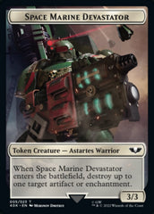 Soldier (002) // Space Marine Devastator Double-sided Token (Surge Foil) [Universes Beyond: Warhammer 40,000 Tokens] | Grognard Games