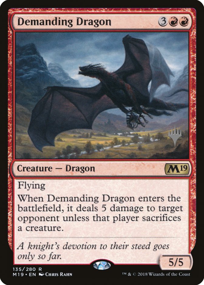 Demanding Dragon (Promo Pack) [Core Set 2019 Promos] | Grognard Games